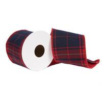 Vickerman 2.5"x15' Red Plaid Taffeta Ribbon