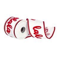 View 4" x 15' White Falala Stitch Ribbon