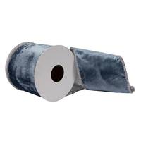 Vickerman 4"x15' Turquoise Viscose Velvet Ribbon