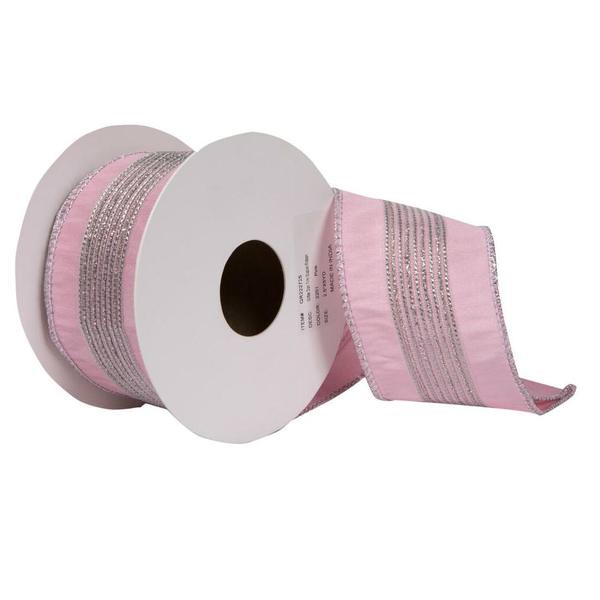 2.5"x15' Pink Glitter Dori Ribbon