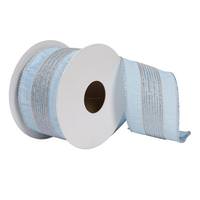 View 2.5"x15' Blue Glitter Dori Ribbon