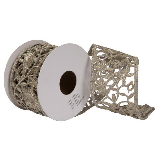 4"x15' Gold Laser Cut Trim Decorative Ribbon