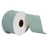 View 2.5"x30' Aqua Dupion Ribbon