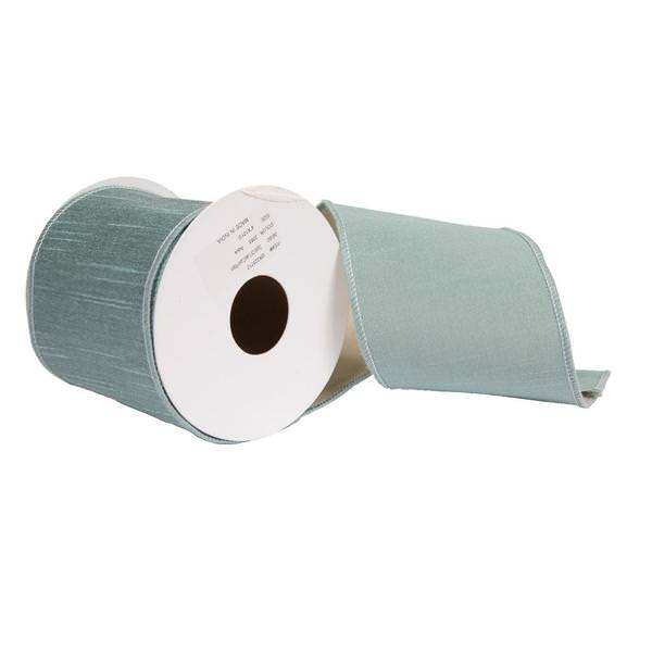 4"x30' Aqua Dupion Ribbon