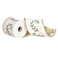 Vickerman 4" x 15' Ivory Cord Ribbon