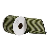 Vickerman 4"x30' Green Stripe Halloween Ribbon