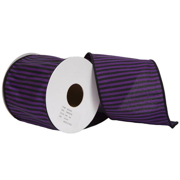 4"x30' Blue Stripe Halloween Ribbon