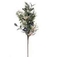 Vickerman 29" Artificial Green Pine Blueberry / White Berry Spray
