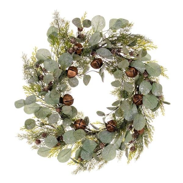 22" Artificial Winter Jingle Bell Wreath