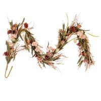 Vickerman 5' Artificial Brown / Cream Carnation Chinese Lantern Garland