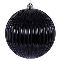 Vickerman 4" Black Mercury Lined Ball Ornament (6 pack)