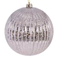 View 4" Oat Shiny Mercury Lined Ball Ornament (6 pack)