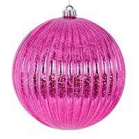 View 4" Pink Shiny Mercury Lined Ball Ornament (6 pack)