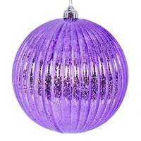 Vickerman 4" Lavender Shiny Mercury Lined Ball Ornament (6 pack)