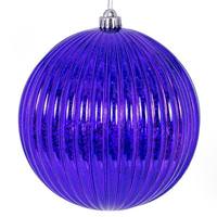View 6" Purple Mercury Lined Ball Ornament (4 pack)
