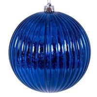 Vickerman 6" Midnight Blue Mercury Lined Ball Ornament (4 pack)