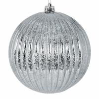 View 6" Baby Blue Mercury Lined Ball Ornament (4 pack)