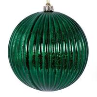 View 6" Midnight Green Mercury Lined Ball Ornament (4 pack)