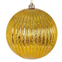 Vickerman 8" Gold Shiny Mercury Lined Ball Ornament