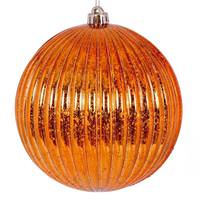 Vickerman 8" Burnished Orange Mercury Lined Ball Ornament