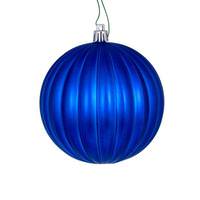 Vickerman 4" Blue Mercury Lined Ball Ornament (6 pack)