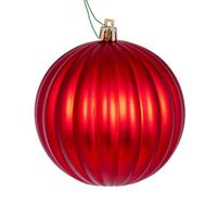 Vickerman 4" Red Matte Lined Ball Ornament (6 pack)