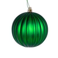 Vickerman 4" Green Matte Mercury Lined Ball Ornament (6 pack)