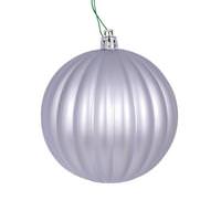 Vickerman 4" Silver Matte Lined Ball Ornament (6 pack)