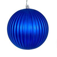 Vickerman 6" Blue Matte Ball Ornament (4 pack)