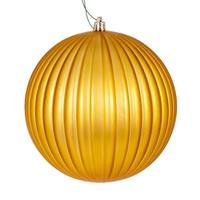 Vickerman 6" Gold Matte Lined Ball Ornament (4 pack)