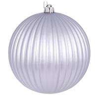 Vickerman 8" Silver Matte Lined Ball Ornament