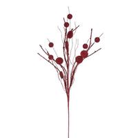 Vickerman 33" Artificial Red Ball and Coin Glitter Twig Spray (6 Pack)