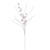 Vickerman 33" Artificial White Ball and Coin Glitter Twig Spray (6 Pack)