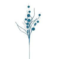 View 33" Artificial Turquoise Ball and Coin Glitter Twig Spray (6 Pack)