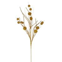 Vickerman 33" Artificial Anti Gold Ball and Coin Glitter Twig Spray (6 Pack)