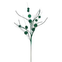 Vickerman 33" Artificial Seafoam Ball and Coin Glitter Twig Spray (6 Pack)