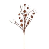 Vickerman 33" Artificial Copper Ball and Coin Glitter Twig Spray (6 Pack)