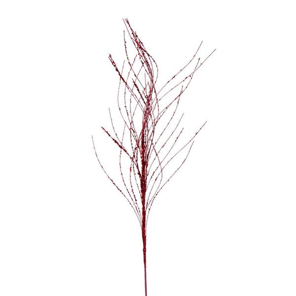 37" Artificial Red Wavy Twig Glitter Spray (6 Pack)