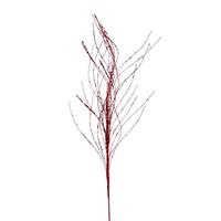 View 37" Artificial Red Wavy Twig Glitter Spray (6 Pack)