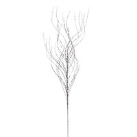 Vickerman 37" Artificial Silver Wavy Twig Glitter Spray (6 Pack)