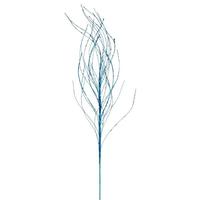 Vickerman 37" Artificial Turquoise Wavy Twig Glitter Spray (6 Pack)