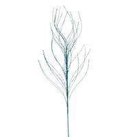 Vickerman 37" Artificial Teal Wavy Twig Glitter Spray (6 Pack)