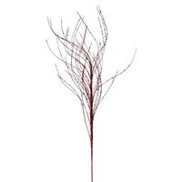 Vickerman 37" Artificial Burgundy Wavy Twig Glitter Spray (6 Pack)