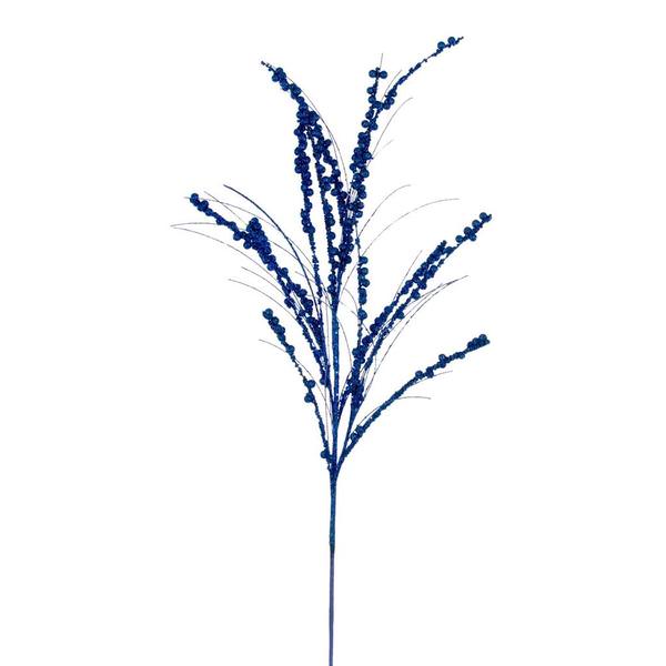36" Artificial Blue Berry Twig Glitter Spray (6 Pack)