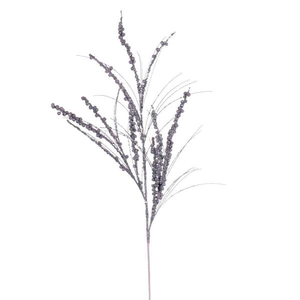 36" Artificial Silver Berry Twig Glitter Spray (6 Pack)
