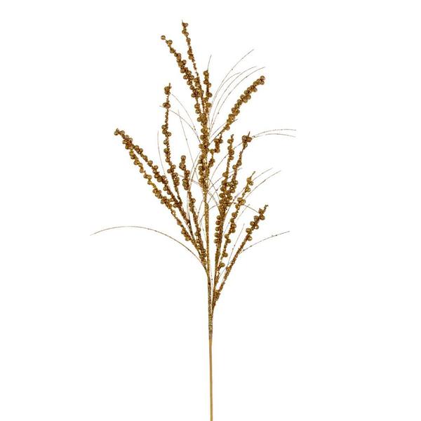 36" Artificial Gold Berry Twig Glitter Spray (6 Pack)