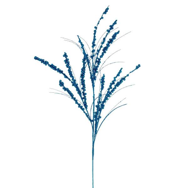 36" Artificial Turquoise Berry Twig Glitter Spray (6 Pack)