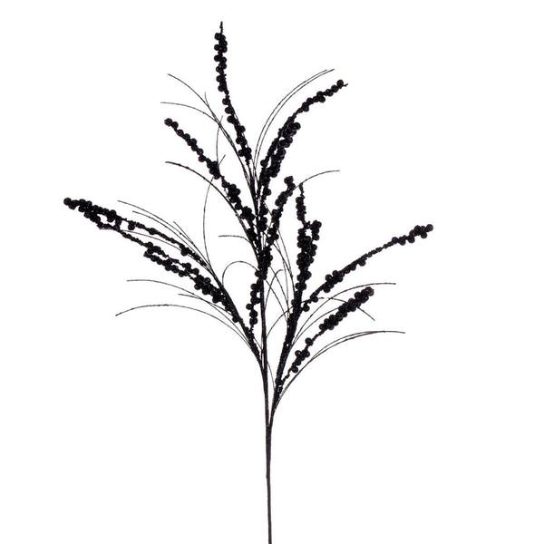 36" Artificial Black Berry Twig Glitter Spray (6 Pack)