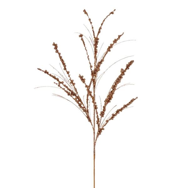 36" Artificial Rose Gold Berry Twig Glitter Spray (6 Pack)