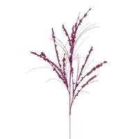 View 36" Artificial Pink Berry Twig Glitter Spray (6 Pack)